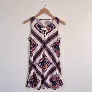 NWT About A Girl Front Lace Up Sleeveless Tank Dress